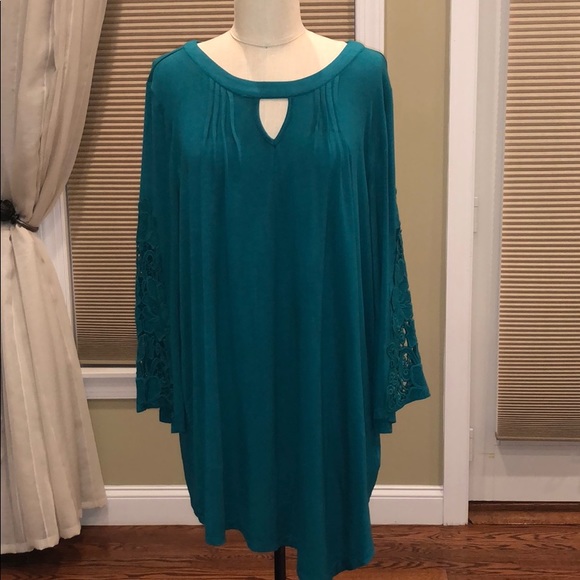 NWT JohnPaulRichard Crochet Bell Sleeve Top - Picture 2 of 7